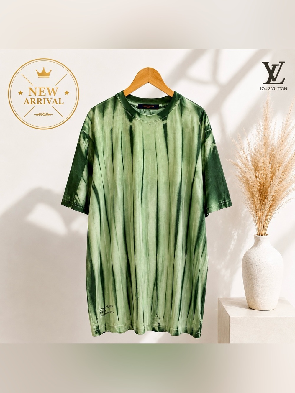 💚 Mens Green Tie-Dye Oversized T-Shirt 💚